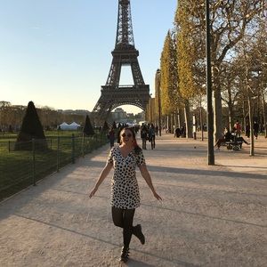 Zara basics leopard dress